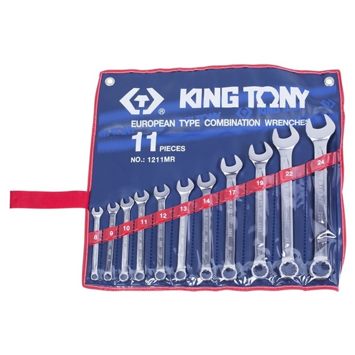 Набор комбинированных ключей, 8-24 мм, 11 предметов KING TONY 1211MR - фото 37523