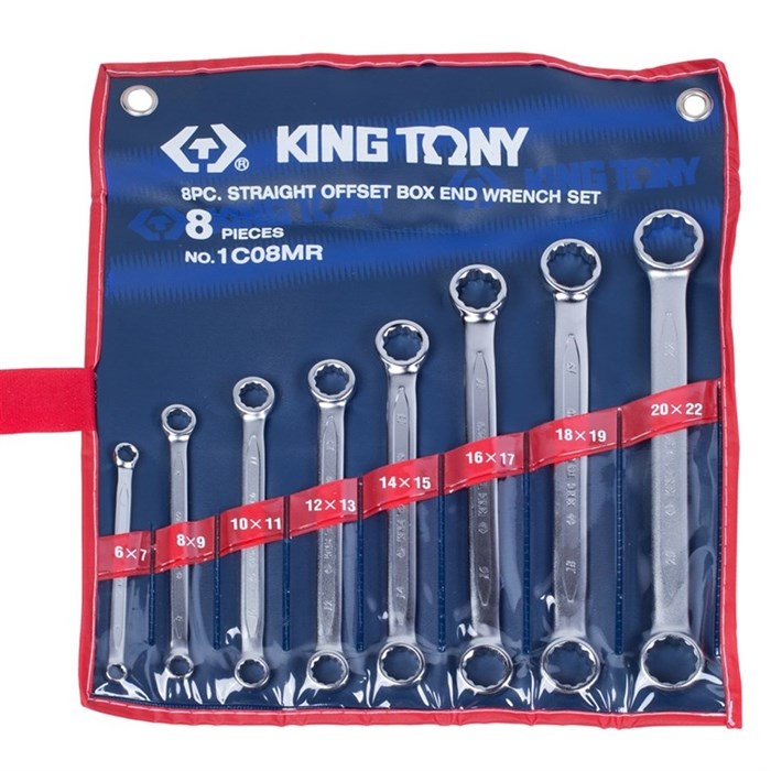 Набор накидных ключей, 6-22 мм 8 предметов KING TONY 1C08MR - фото 37840