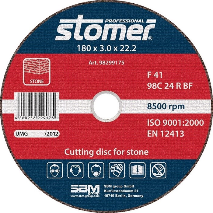 Отрезной абразивный диск STOMER CS-180 98299175 используется в угловых шлифовальных машинах<a alt="© Техностор" href="https://technostor.ru/catalog/product/disk--otreznoy-stomer-cs-180-98299175" style="text-decoration:none; cursor:default; color:unset;">. - фото 40958