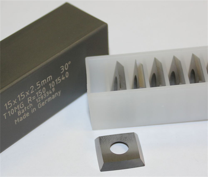 Комплект ножей HM 15,0x15,0x2,5мм, R150 для вала helical (10 шт.) - фото 41196