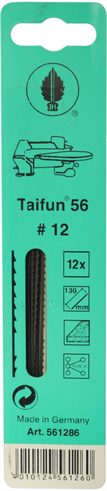 Пилки лобзиковые по дереву,Taifun 56 N9, 1,45x0,50х130мм, 11 TPI, 12шт. - фото 41687