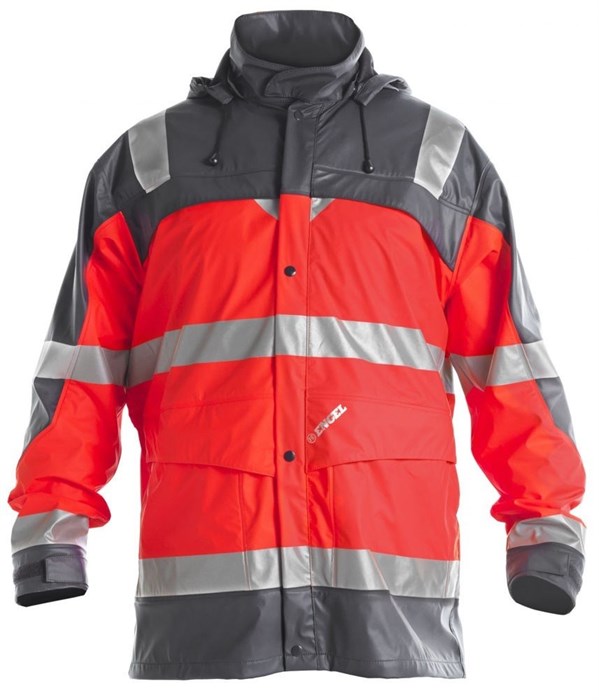 Сигнальный дождевик Engel Rain Jacket 1911-102, Красный/серый - фото 54061