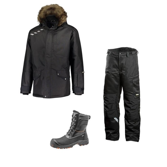 Зимний комплект спецодежды Dimex Extreme Plus черный + 682/Sievi ALASKA XL+ S3HRO - фото 56749