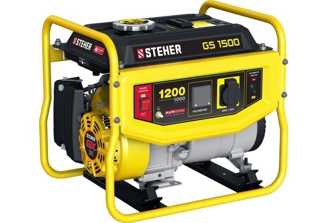 Бензиновый электрогенератор STEHER GS-1500 - фото 67953