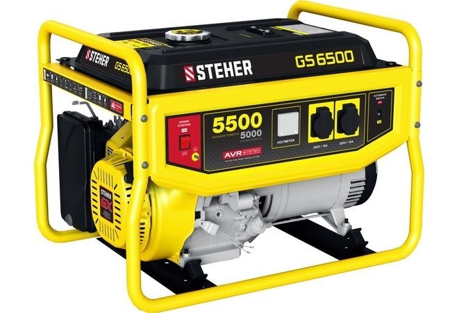 Бензиновый электрогенератор STEHER GS-6500 - фото 67957