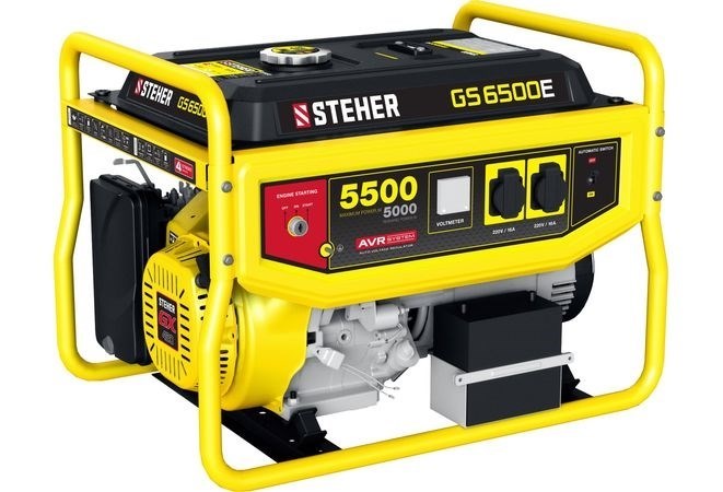 Бензиновый электрогенератор STEHER GS-6500Е - фото 67958