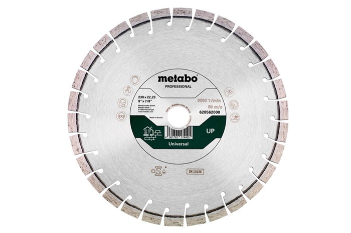 Алмазный отрезной круг 300x20,0/25,4 мм, «UP», универсальный «professional», Metabo, 628563000 - фото 68038