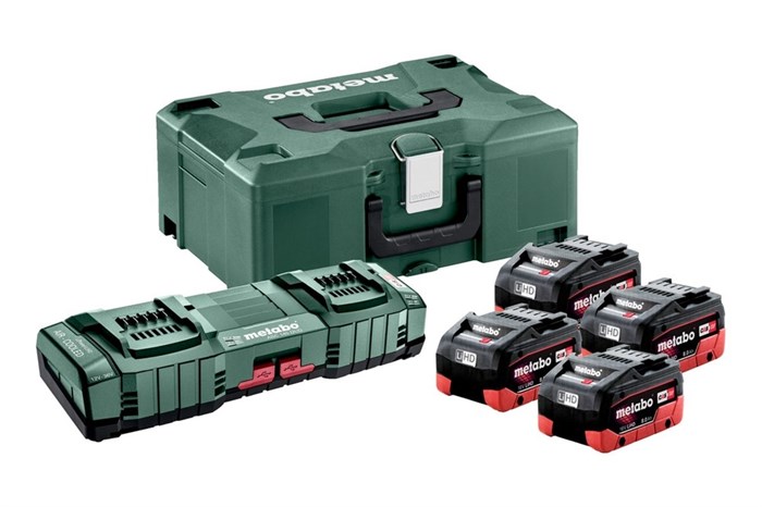 Базовый комплект 4 x LiHD 8,0 А·ч + ASC 145 Duo + Metaloc, Metabo, 685135000 - фото 68077
