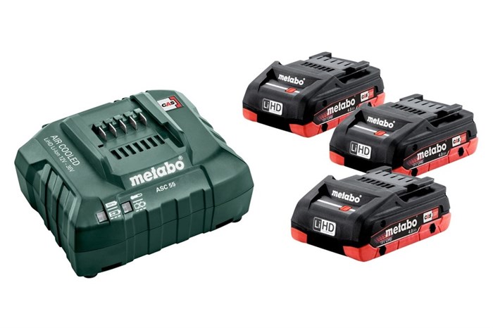 Базовый комплект 3 LiHD x 4,0 А·ч, Metabo, 685132000 - фото 68080