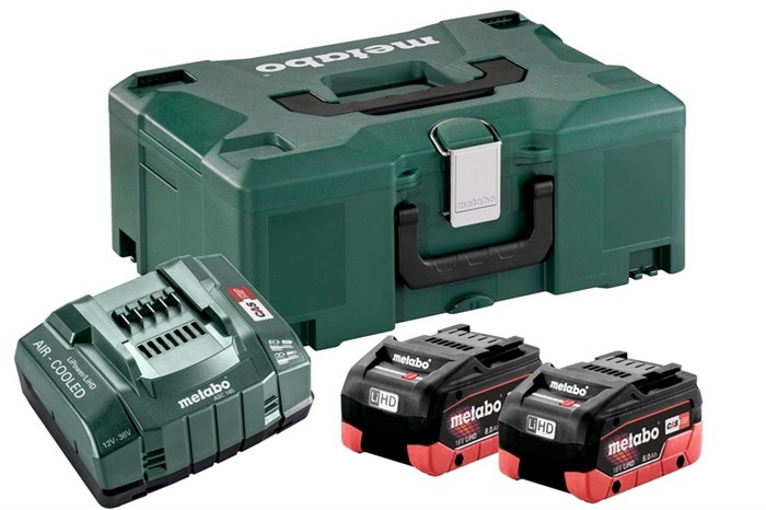 Базовый комплект 2 LiHD 8,0 А·ч + MetaLoc, Metabo, 685131000 - фото 68081