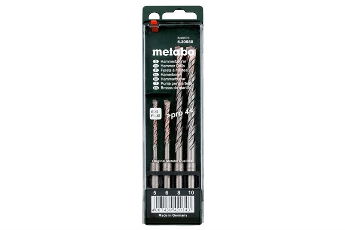 Набор сверл SDS plus Pro 4 из 4 предметов, Metabo, 630580000 - фото 76653