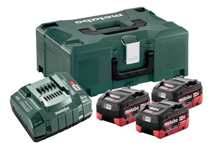 Базовый комплект 3 LiHD 5,5 А·ч + MetaLoc, Metabo, 685069000 - фото 76719