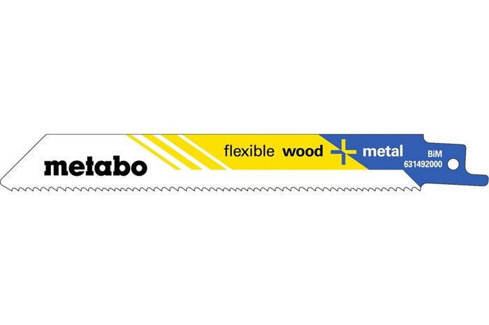 2 пилки для сабельных пил, «flexible wood + metal», 150 x 0,9 мм, Metabo, 631094000 - фото 76883