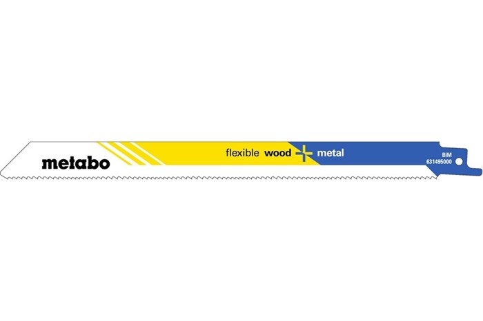 2 пилки для сабельных пил, «flexible wood + metal», 225 x 0,9 мм, Metabo, 631097000 - фото 76886