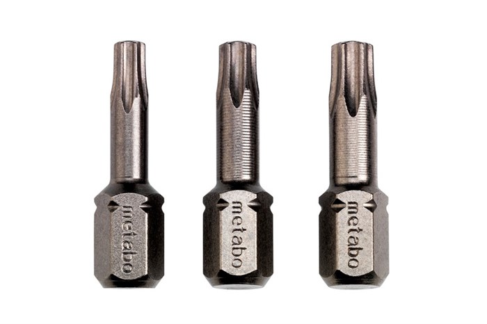 3 биты для винтов Torx T15/ 20/ 25 Torsion, Metabo, 628539000 - фото 78355