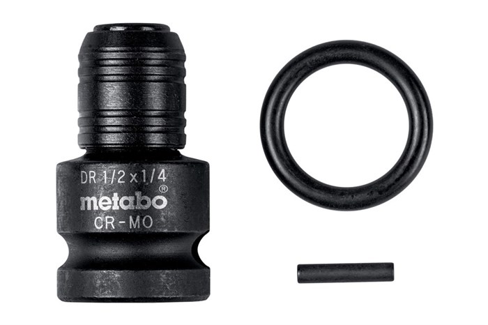 Ударный адаптер 1/2" на 1/4" E6,3, 3 предмета, Metabo, 628837000 - фото 78365