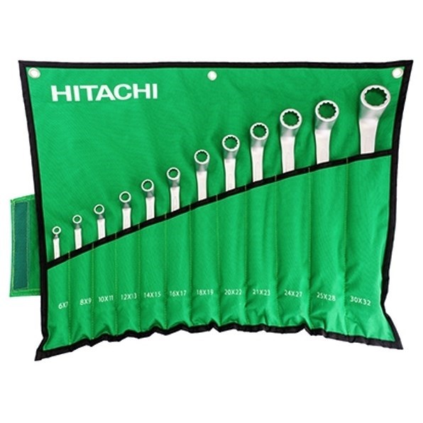 HITACHI HTC-774018, набор комбинированных гаечных ключей в скрутке 14 предметов - фото 7848