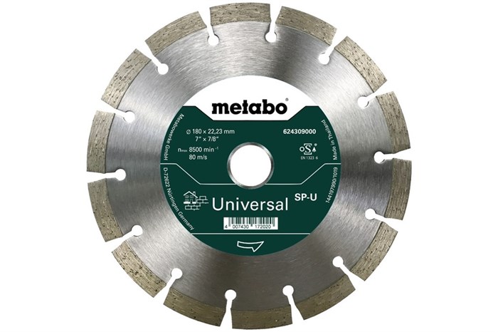 Круг алмазный универсальный Metabo SP - U для  УШМ (180х22,2 мм), 624309000 - фото 78539