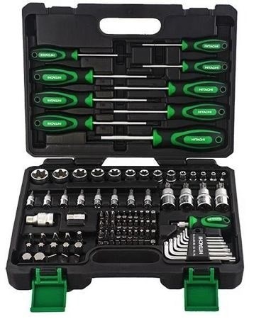 HITACHI HTC-774006, набор инструмента 1/4”, 3/8”и 1/2” 100 предметов - фото 7853