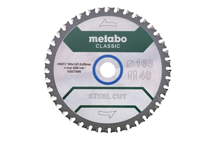 Пильное полотно «steel cut — classic», 165x20 Z40 FZFA/FZFA 4° /B, Metabo, 628651000 - фото 78983