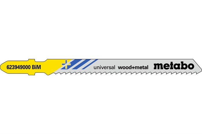 5 лобзиковых пилок, серия «universal wood + metal», 90/ 2,5 мм, Metabo, 623949000 - фото 79025