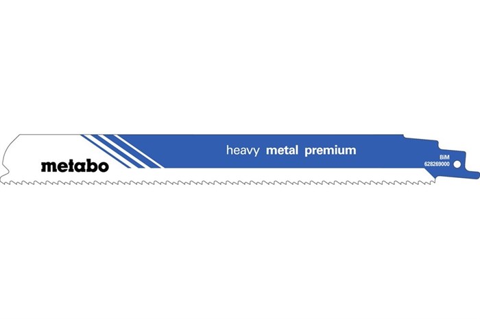 2 пилки для сабельных пил, «heavy metal premium», 225 x 1,1 мм, Metabo, 628269000 - фото 79044
