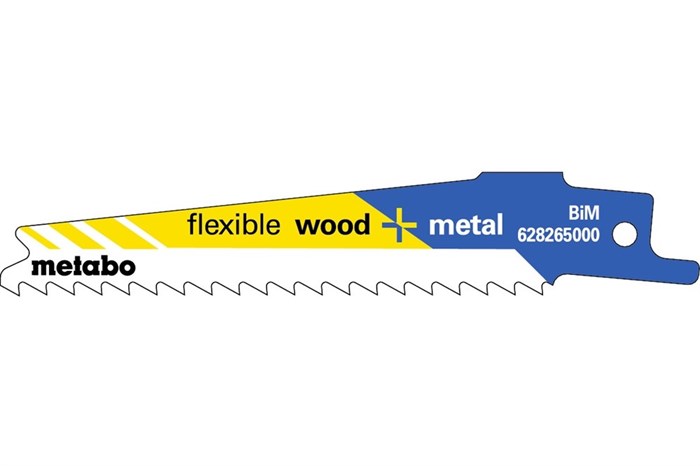 5 пилок для сабельных пил, «flexible wood + metal», 100 x 0,9 мм, Metabo, 628265000 - фото 79060
