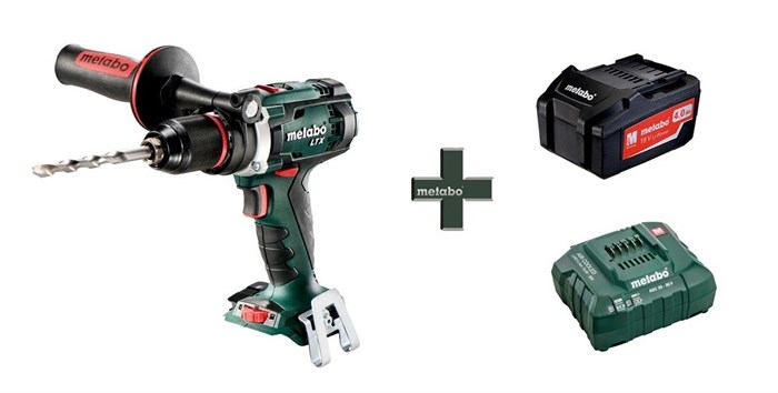 Аккумуляторный шуруповерт Metabo BS 18 LTX Impuls 1акк х 4,0Ач+ЗУ ASC 55, T03470 - фото 79789