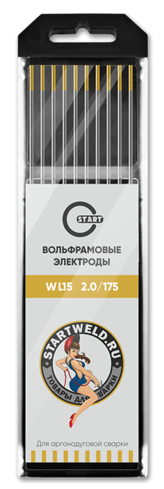 Вольфрамовый электрод WL 15 2,0/175 (золотой) WL1520175 - фото 82098