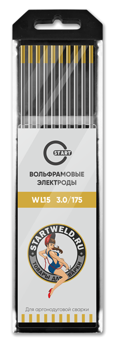 Вольфрамовый электрод WL 15 3,0/175 (золотой) WL1530175 - фото 82100