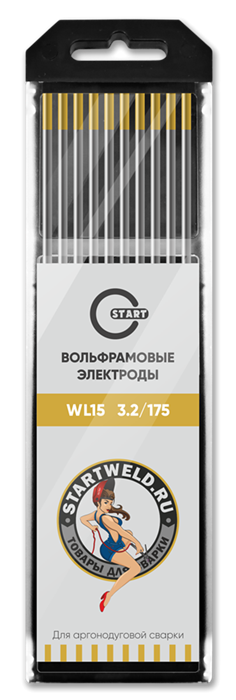 Вольфрамовый электрод WL 15 3,2/175 (золотой) WL1532175 - фото 82101