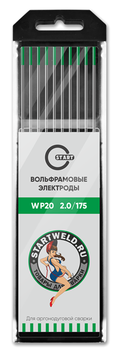 Вольфрамовый электрод WP 2,0/175 (зеленый) WP2020175 - фото 82110