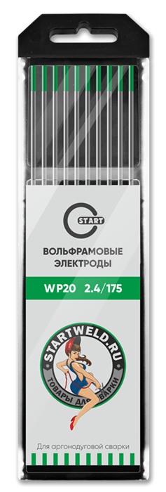 Вольфрамовый электрод WP 2,4/175 (зеленый) WP2024175 - фото 82111