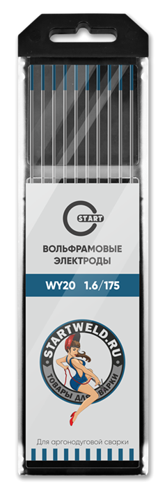 Вольфрамовый электрод WY 20 1,6/175 (синий) WY2016175 - фото 82121