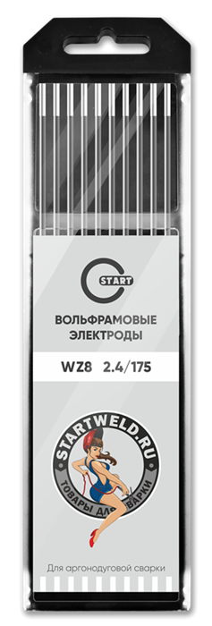 Вольфрамовый электрод WZ 8 2,4/175 (белый) WZ2024175 - фото 82129