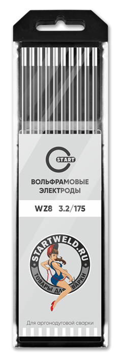 Вольфрамовый электрод WZ 8 3,2/175 (белый) WZ2032175 - фото 82131
