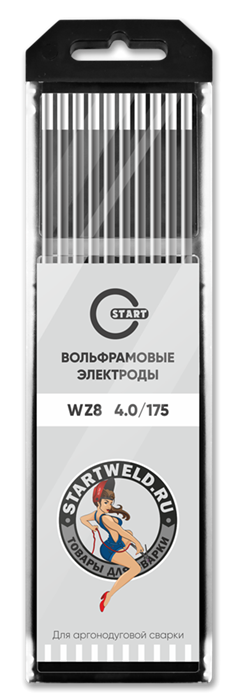 Вольфрамовый электрод WZ 8 4,0/175 (белый) WZ2040175 - фото 82132