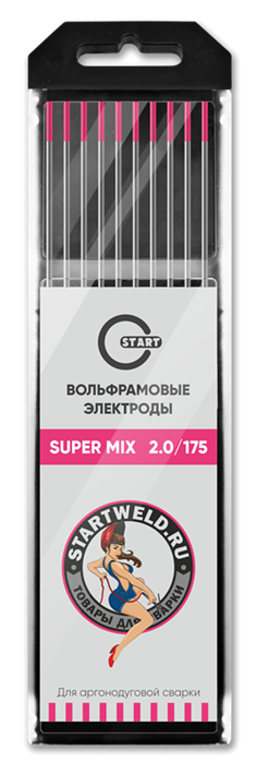 Вольфрамовый электрод SUPER MIX 2,0х175 (розовый) WE20175 - фото 82433