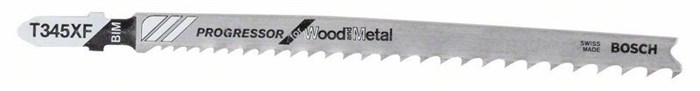 BOSCH 100 ЛОБЗИКОВЫХ ПИЛОК T 345 XF Progressor for Wood and Metal, BIM, 2608634486 - фото 82606