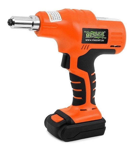 Аккумуляторный заклепочник "MESSER" W4560 c двумя аккумуляторами - фото 84723