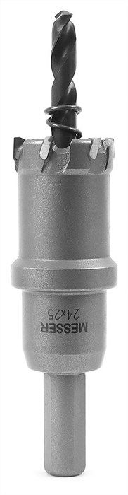 ТСТ коронка MESSER 24X25 с центрирующим сверлом и толкающей пружиной - фото 86242