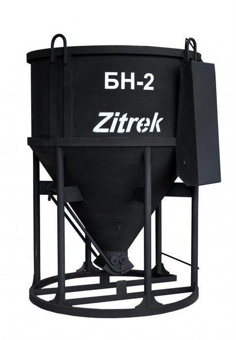 Бадья для бетона Zitrek БН-2.0 (лоток) 1550х1550х2180мм, 330кг. - фото 87462
