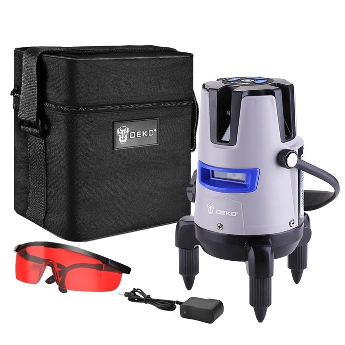Уровень лазерный самовыравнивающийся DEKO LL57 PRO SET 1 в сумке (5 линий, красный луч) - фото 91053