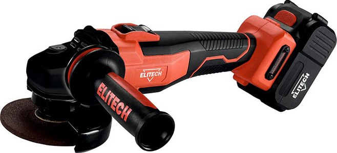 Угловая аккумуляторная шлифмашина Elitech МШУ 18БЛ - фото 91234