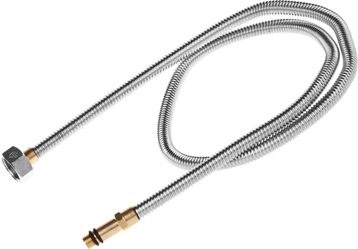 ЗУБР 1/2", 1 м, сильфонная из нержавеющей стали, для смесителя, удлиненная подводка 51013-100 - фото 98637