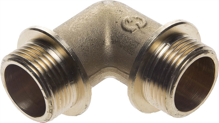 GENERAL FITTINGS 3/4", латунь, "гайка - штуцер", уголок с упором 51074-G/S-3/4 - фото 99511
