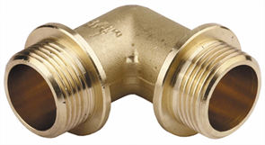 GENERAL FITTINGS 1/2", латунь, "штуцер - штуцер", уголок с упором 51074-S/S-1/2