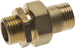 GENERAL FITTINGS 1/2", латунь, соединитель прямой с накидной гайкой 51037-S/S-1/2