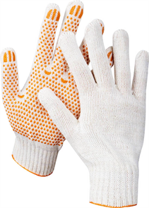 STAYER L-XL, RIGID, 7 класс, 10 пар, х/б, перчатки для тяжелых работ, с ПВХ-гель покрытием (точка) 11397-H10
