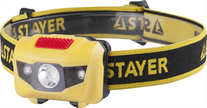 STAYER 1 Вт, 3хAAA, налобный, фонарь налобный 56568